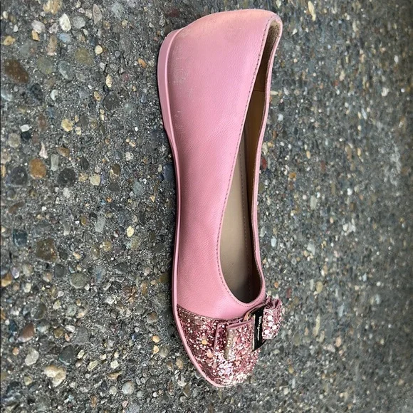 Salvatore Ferragamo Pink Glitter Kids Dress Shoes - Picture 9 of 9